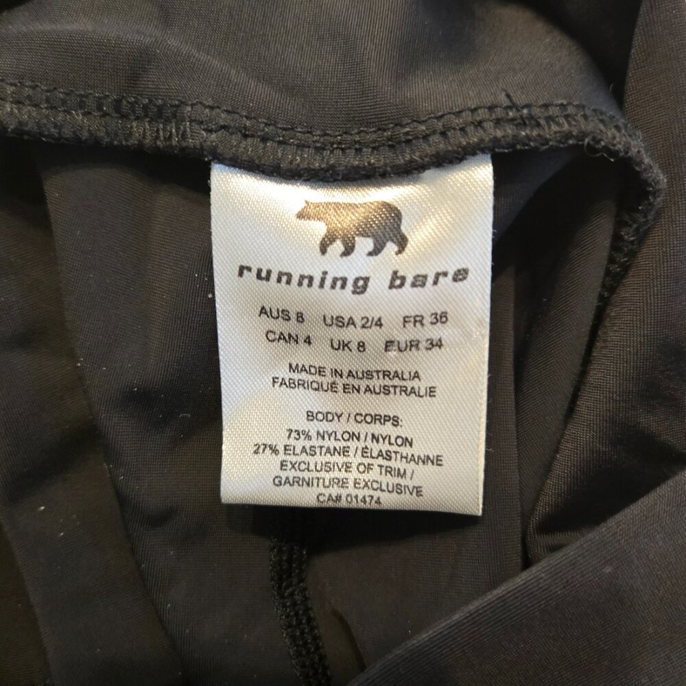 Running Bare - Size 2/4 - Black bike/athletic shorts - Pockets - No gusset - EUC - Picture 3 of 4